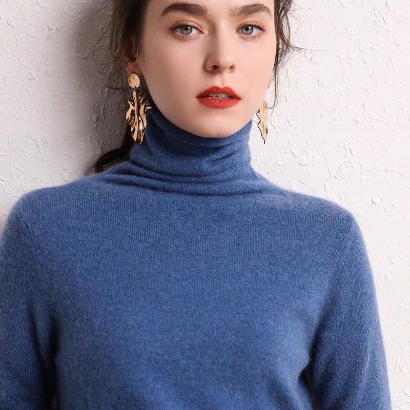 Turtleneck Cashmere Sweater Pure variant CJNSSYMY02261-Haze blue-L|CJNSSYMY02261-Haze blue-XL|CJNSSYMY02261-Haze blue-XXL|CJNSSYMY02261-Haze blue-M