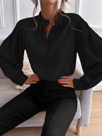 Mock Neck Button Front Shirt (14)