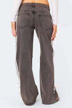 Side Striped Loose Fit Jeans (9)