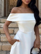Off-shoulder A-line Maxi Dress (3)