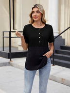 Two-tone Short Sleeve Top (17)