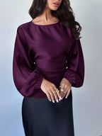 Polka Dot Round Neck Blouse (21)