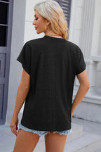 V-neck Short Sleeve T-shirt (16)