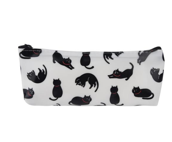 Cat Pen Bag Jelly Gel Cartoon Pencil Case variant CJBHNSNS05536-White