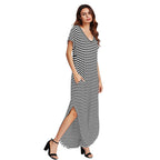 Striped V-neck Dress photo 4