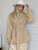 Retro Khaki Suit Collar Trench Coat photo 9