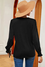 V-neck Long Sleeve T-shirt (2)