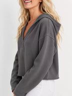 Dropped Shoulder Cropped Hoodie (19)