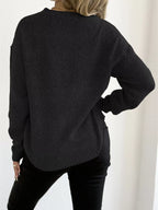 Lace Bow Embroidered Round Neck Sweater (7)