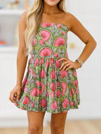 Printed Tube Mini Dress (16)
