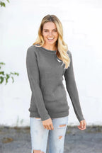 Round Neck Raglan Sleeve Sweater (8)