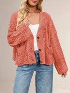 Cable Knit Button-down Cardigan (10)
