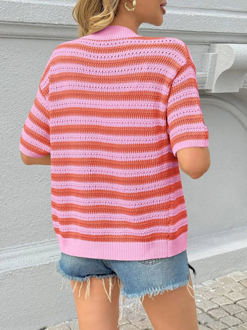 Striped Button Up Cardigan (5)