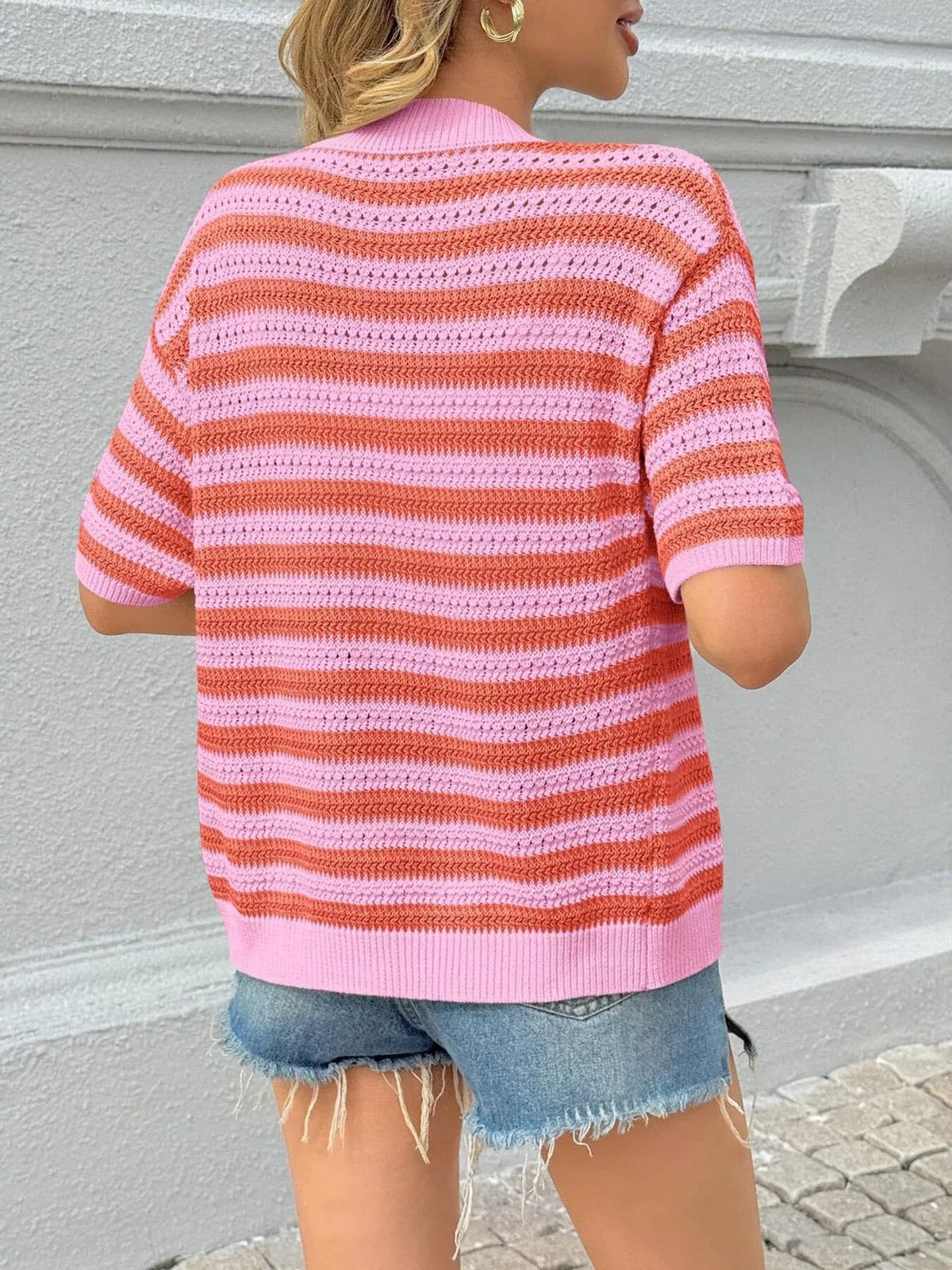 Striped Button Up Cardigan (5)