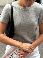 Round Neck Short Sleeve Sweater (12)