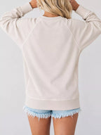 Crew Neck Raglan Sleeve Sweatshirt (21)