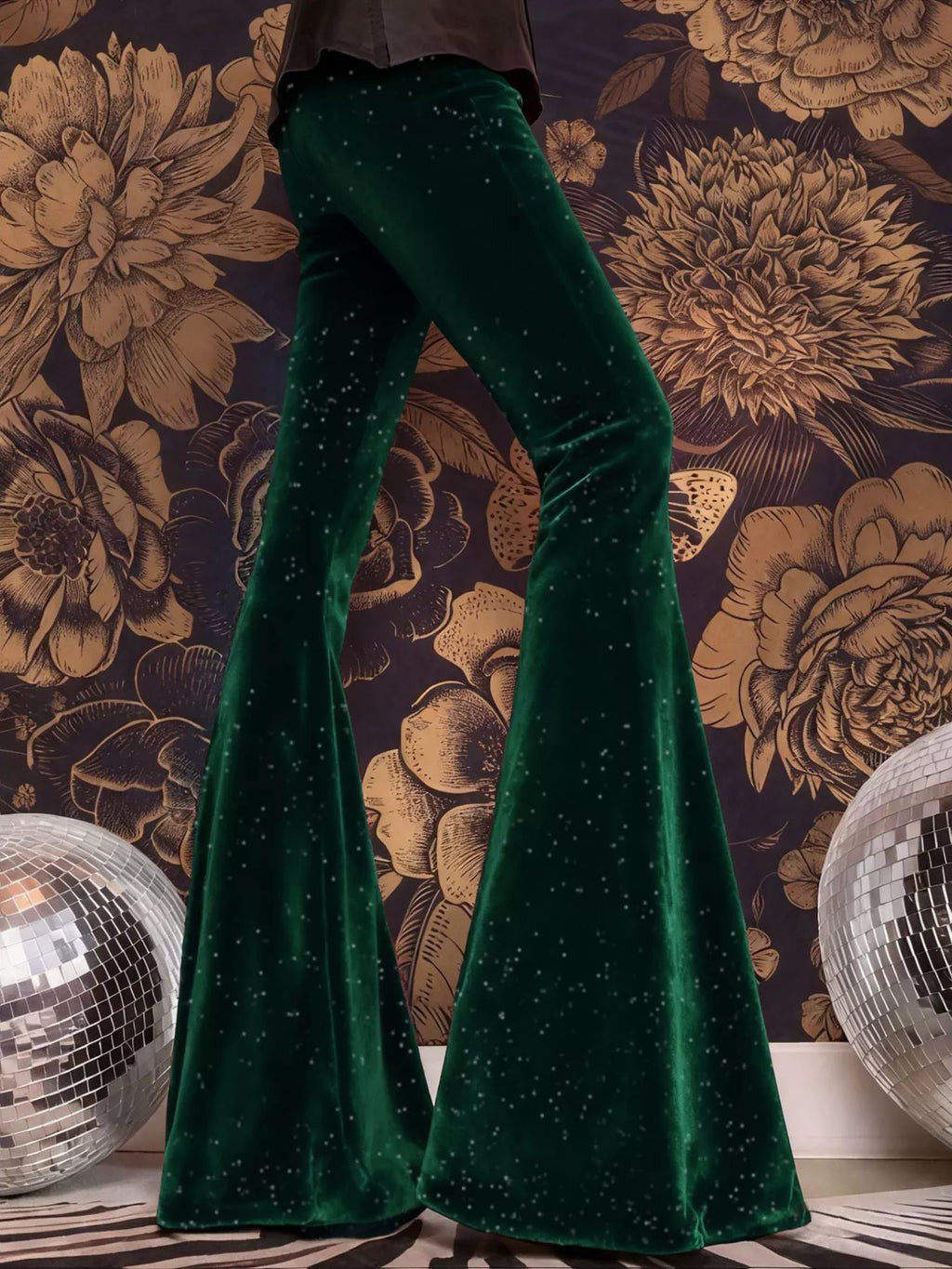 Velvet High Waist Flared Pants (19)