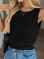 Smocked Round Neck Tank (13)