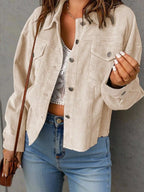 Corduroy Button-down Shacket