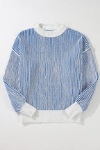Round Neck Dropped Shoulder Sweater (3)