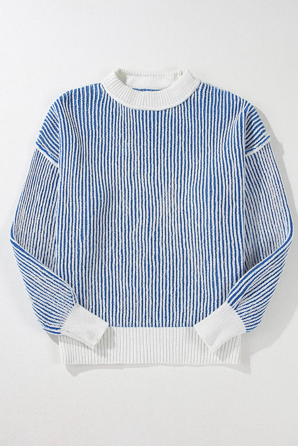 Round Neck Dropped Shoulder Sweater (3)