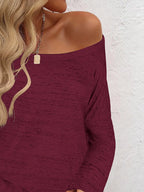 Full Size Heathered Long Sleeve Top (8)