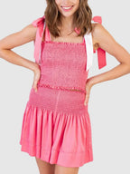 Smocked Tie Shoulder Cami Shorts Set (4)