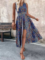 Paisley Print Sleeveless Romper (10)
