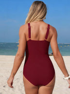Ruched Twist Front One-piece Swimsuit (18)