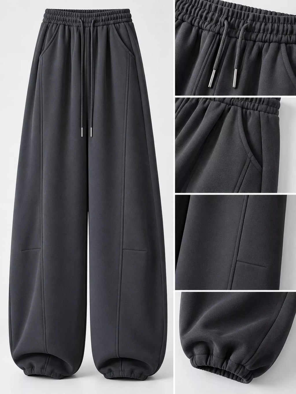 Full Size Drawstring Loose Fit Wide-leg Sweatpants Plus (10)