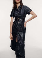 Pu Faux Leather Dress photo 2