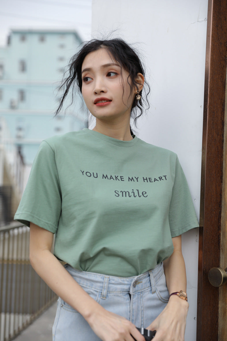 Letter Printed T-shirt White photo 22