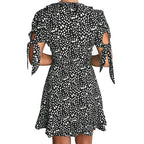 V-neck Short Sleeve Printed Skirt Dress photo 7