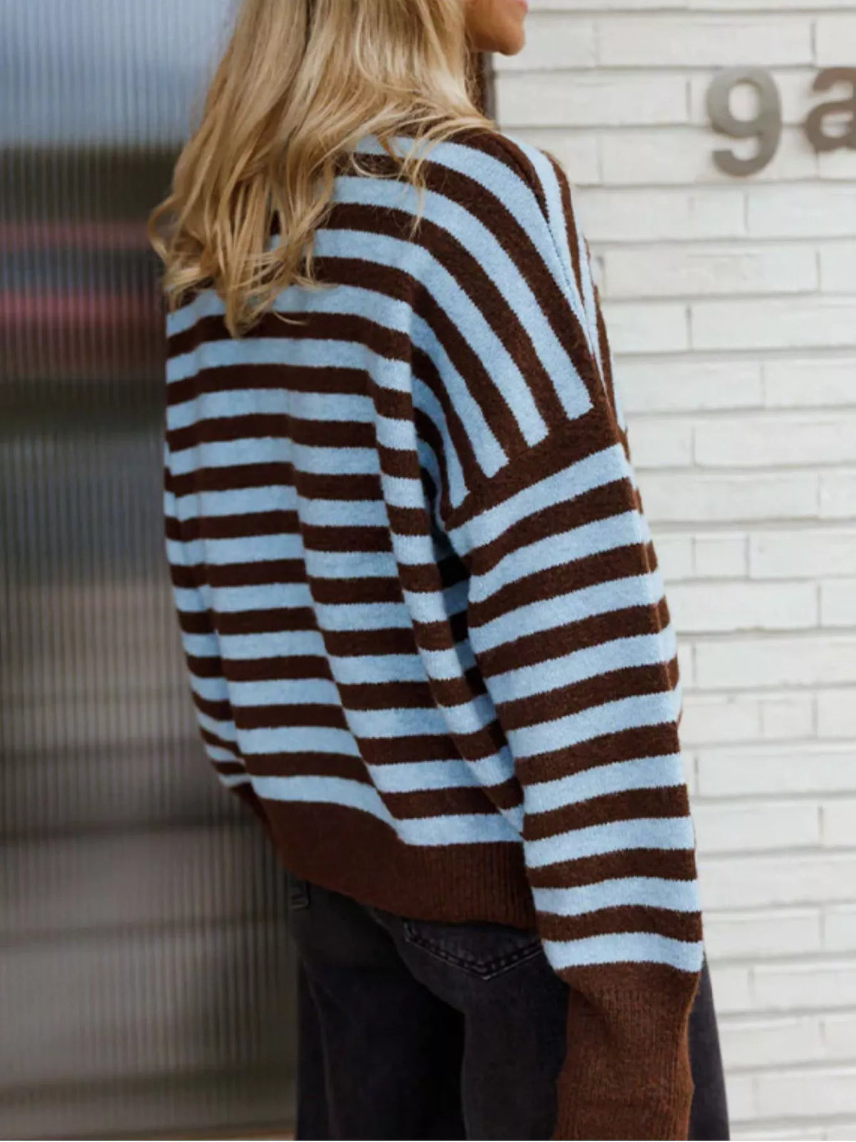Striped Crew Neck Sweater (4)