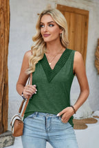 Lace Detail V-neck Tank (30)