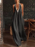 Full Size Halter Neck Lace Trim Wide Leg Jumpsuit Plus (5)