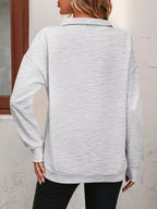 Quarter Zip Dropped Shoulder Sweatshirt (5)