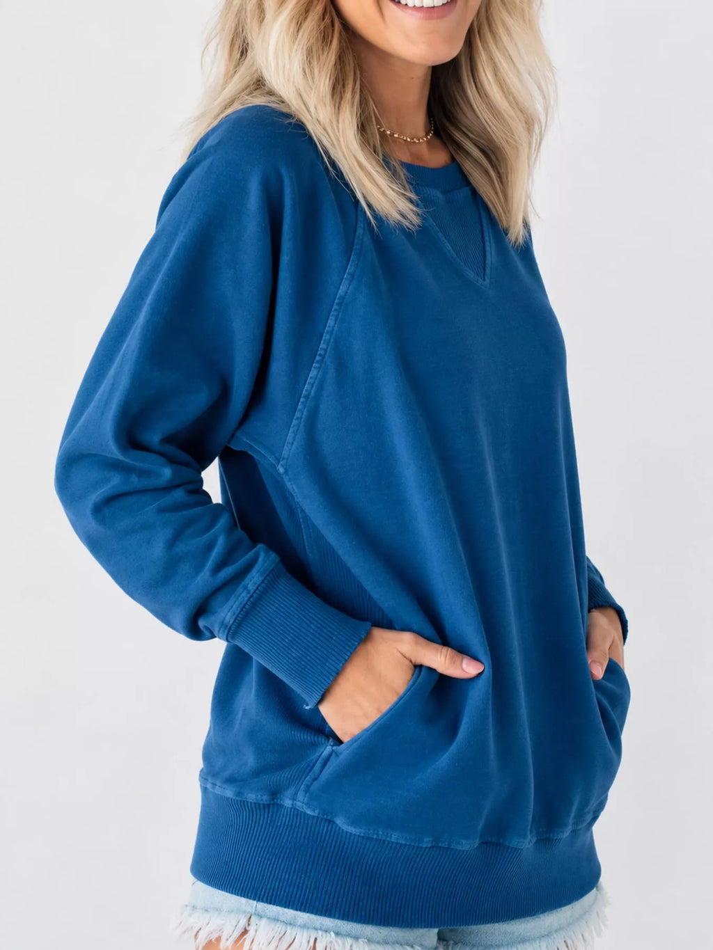 Crew Neck Raglan Sleeve Sweatshirt (12)