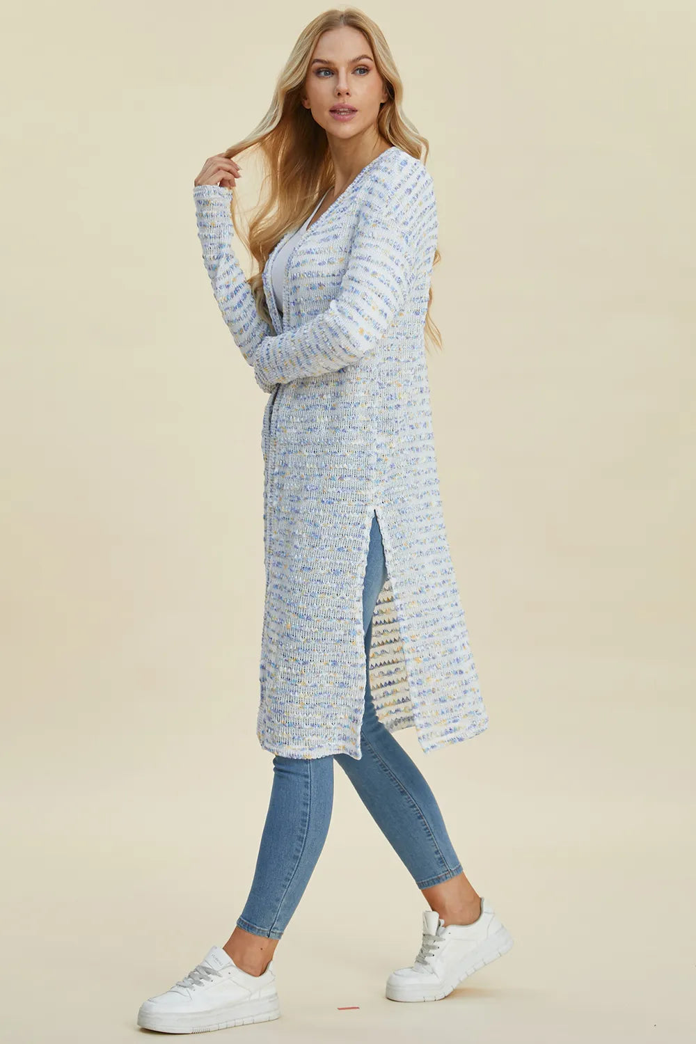 Full Size Open Front Longline Cardigan (12)