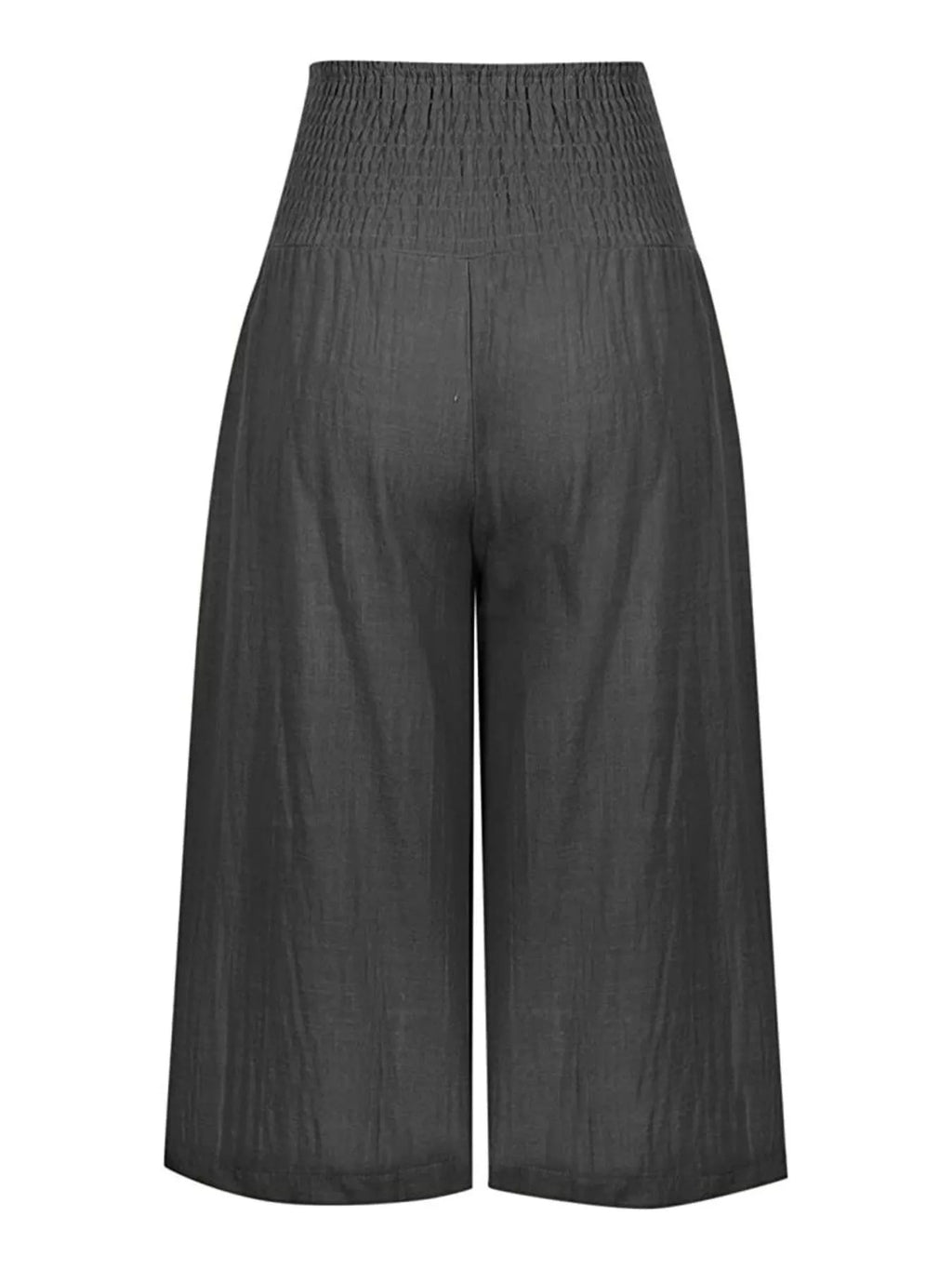 Smocked Wide-leg Capri Pants (6)