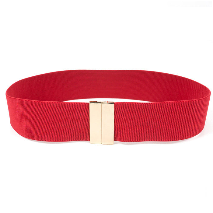 Waistband Versatile Dress Elastic Decorative Belt variant CJNSFSYD00566-Red