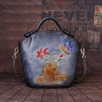 Hand Painted One Shoulder Straddle Bucket Bag photo 2