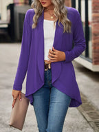 Open-front Dropped Shoulder Cardigan (4)