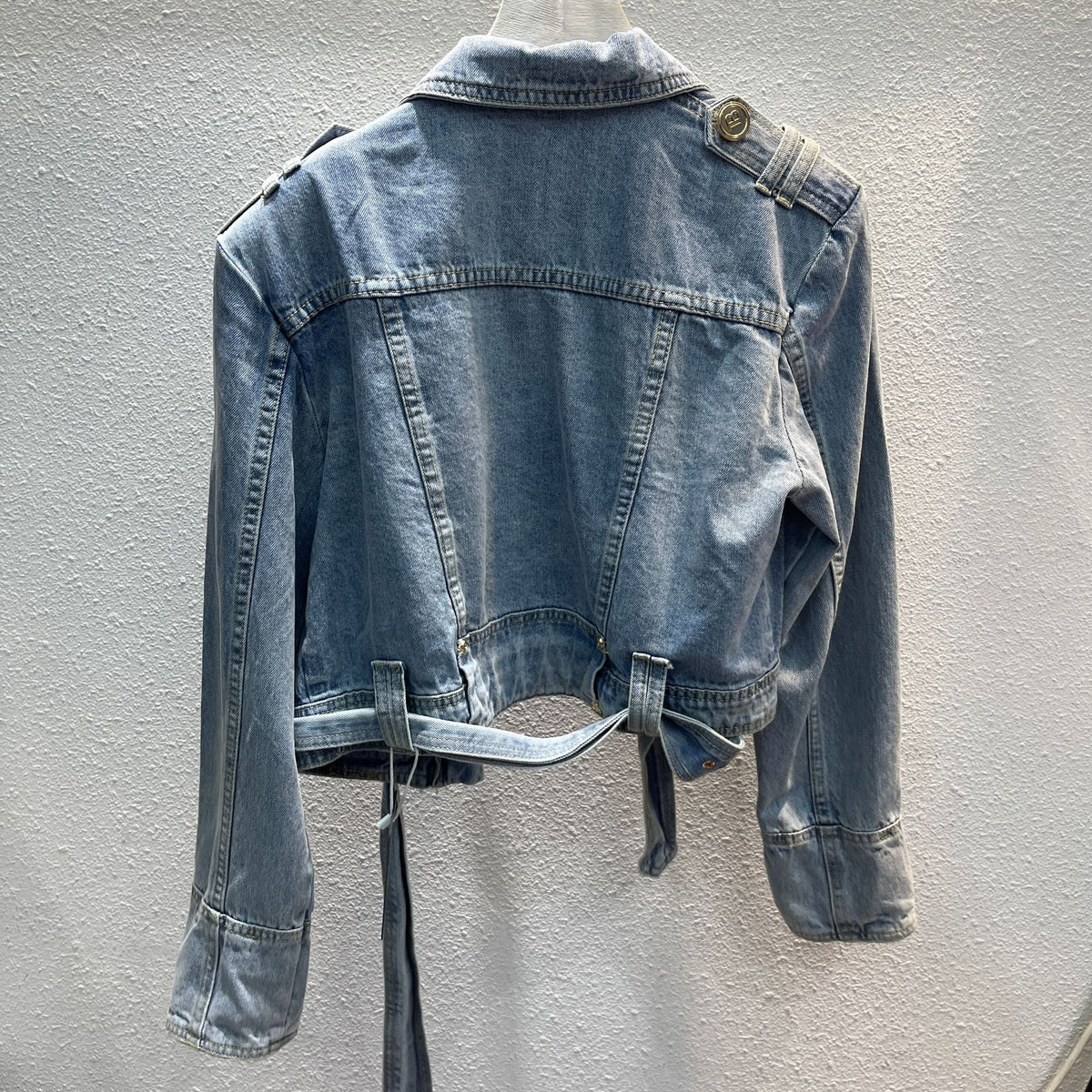 Button Denim Loose Top photo 10