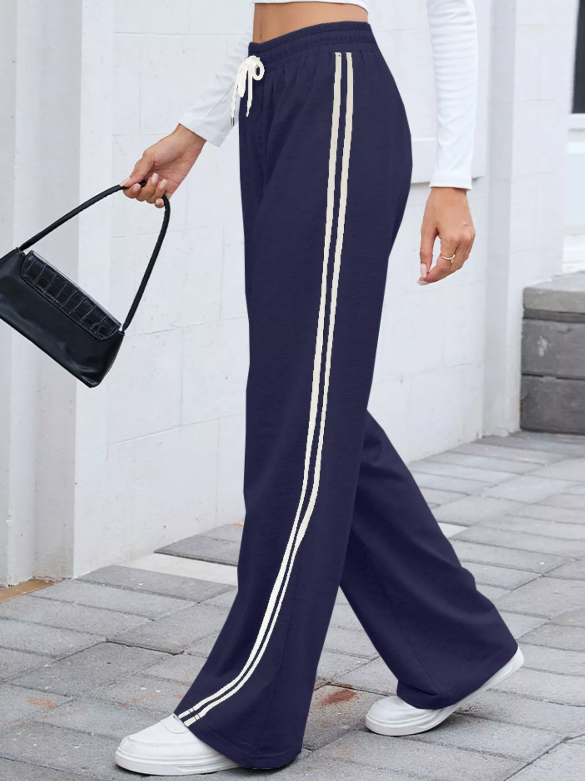 Side Striped Wide Leg Pants (17)