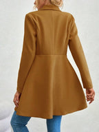 Collared Neck Button Up Long Sleeve Coat (18)