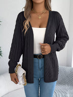Openwork Open Front Cardigan (3)