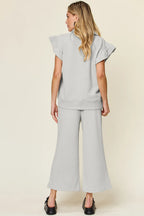 Ruffle Drawstring Wide Leg Set (8)