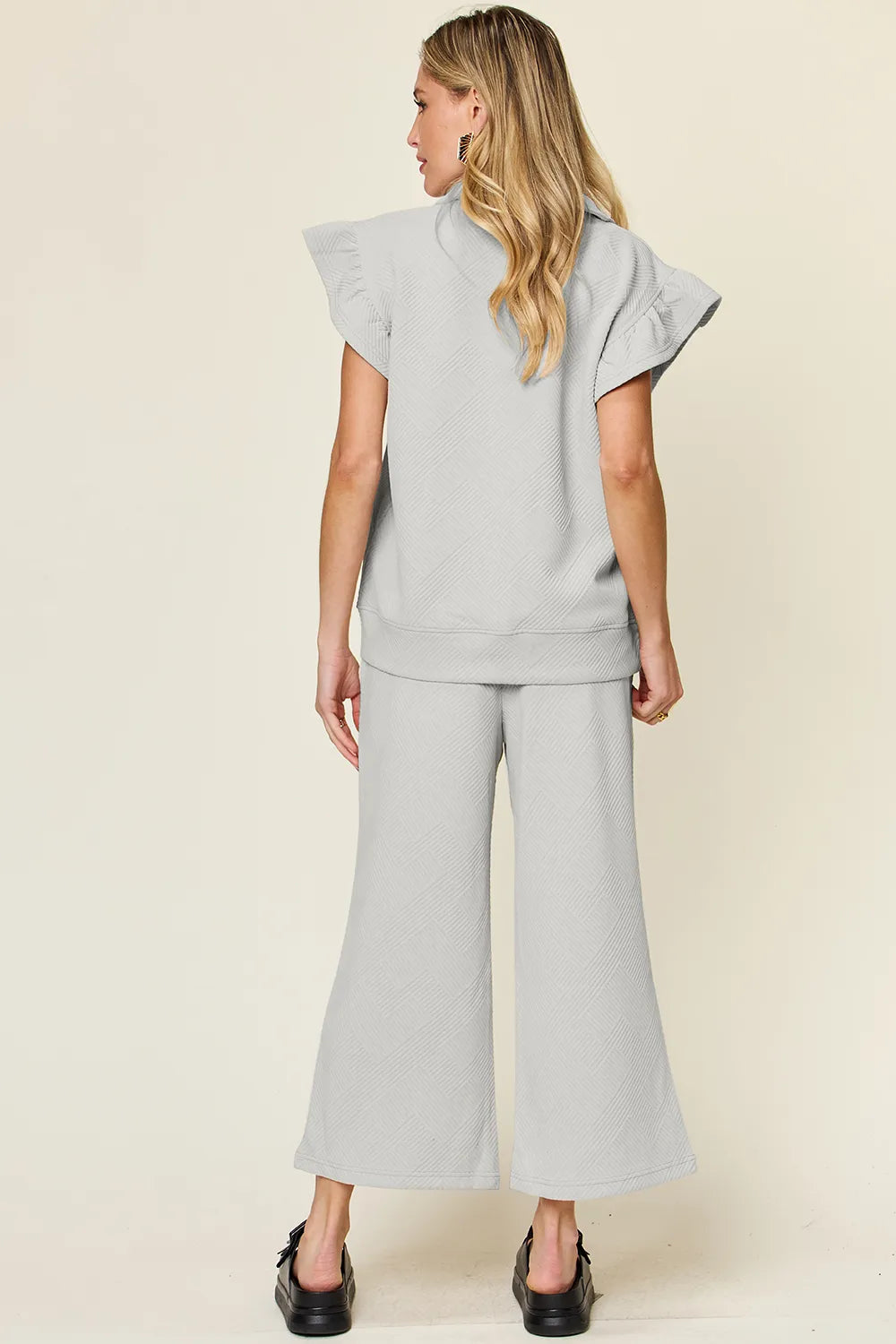 Ruffle Drawstring Wide Leg Set (8)