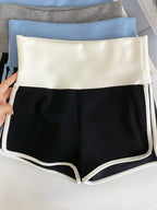 High Waist Contrast Trim Shorts (9)